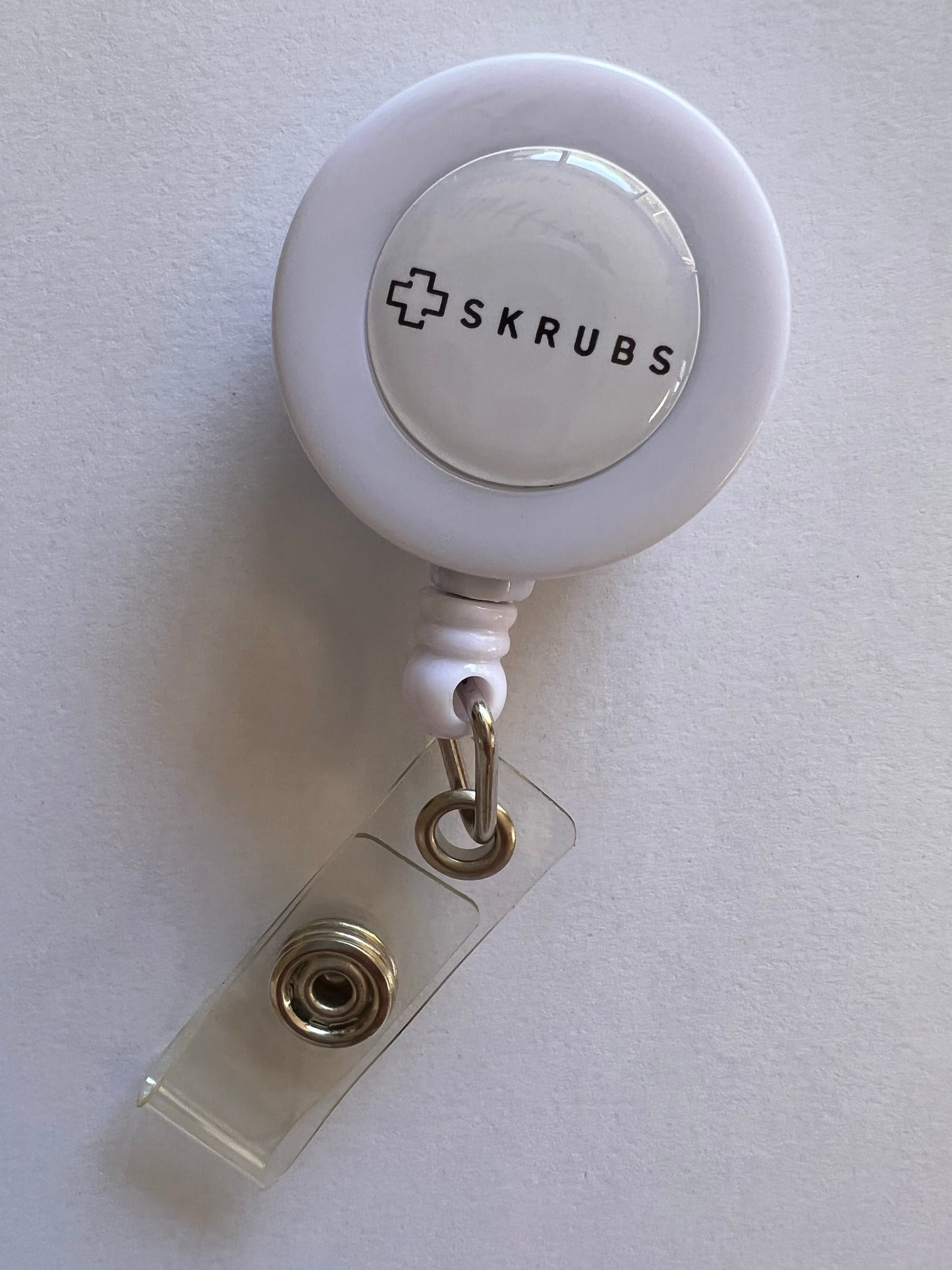 LIKA White Retractable Badge Reel